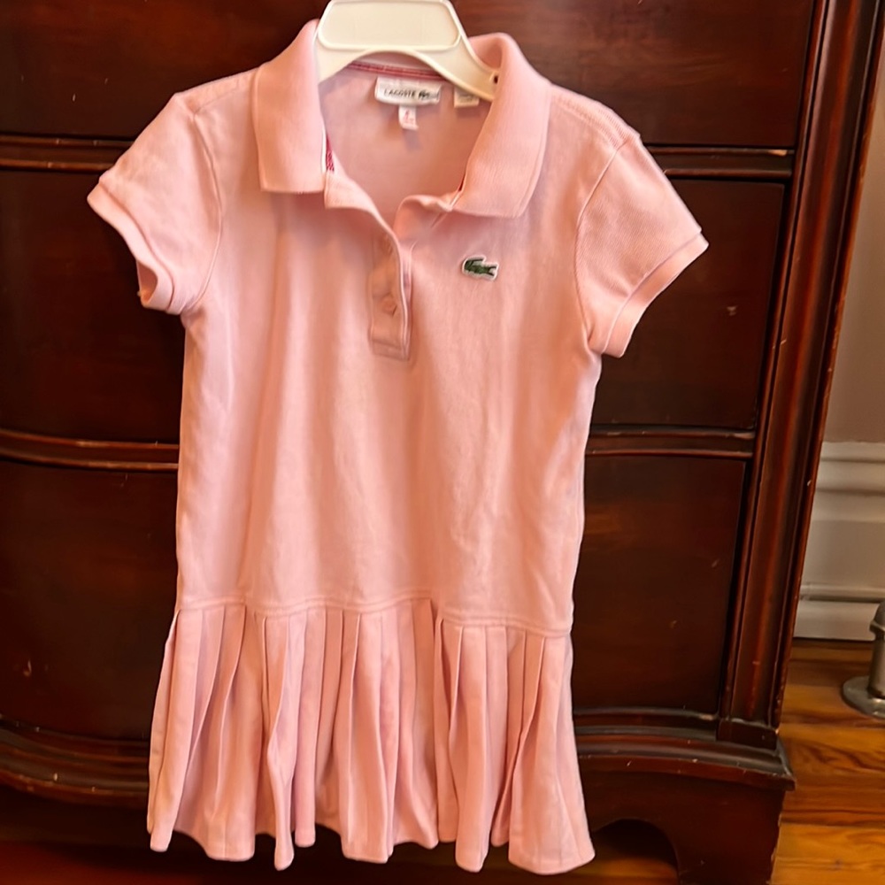 Lacoste toddler girl polo dress. Size 6. (Fits closer to 5, IMO)